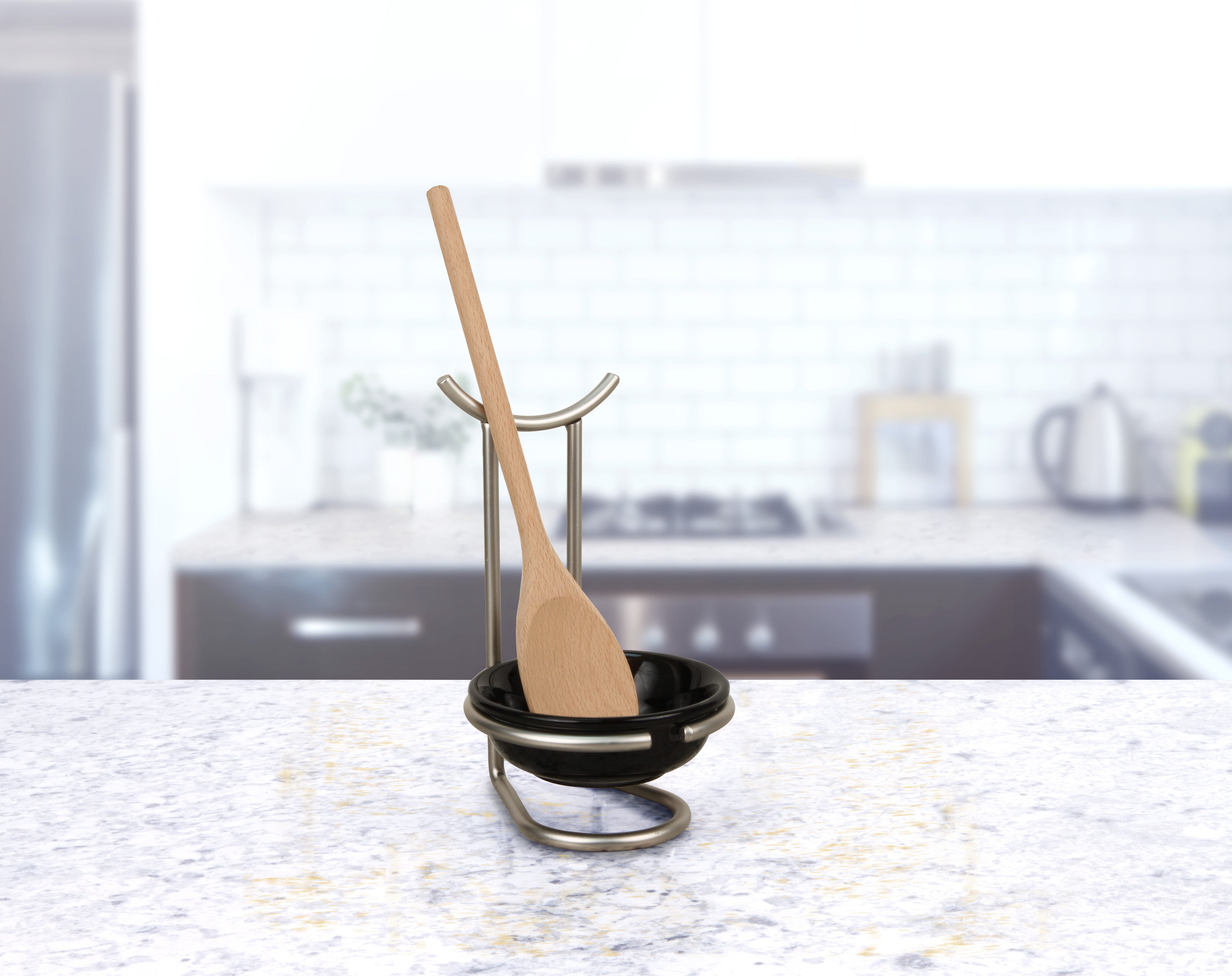 Compact Metal Kitchen Spoon Rest - Image 2