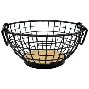 Balanced Decorative Open Wire Fruit Bowl