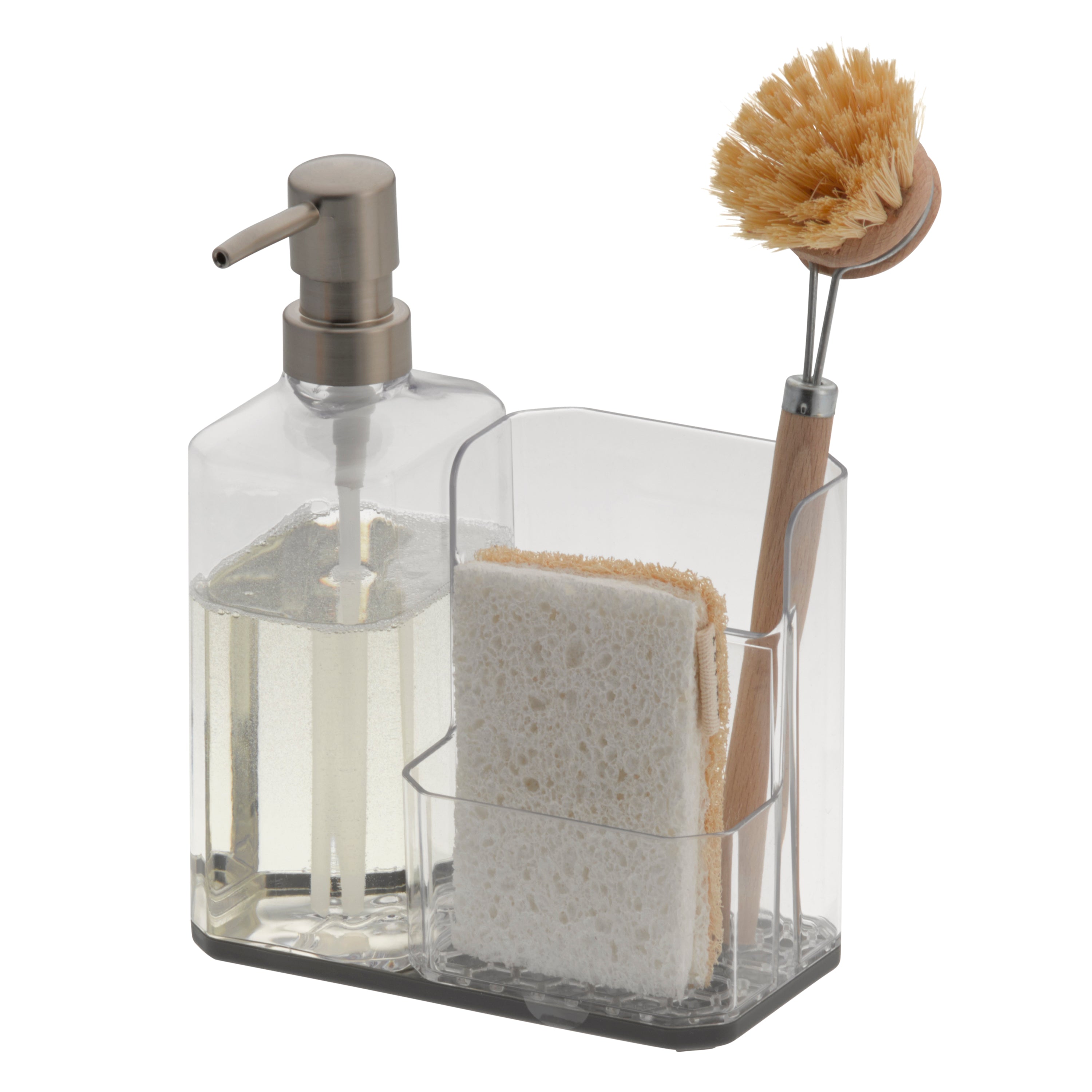 Sink Sponge Brush Organizer with Dispenser - Image 4