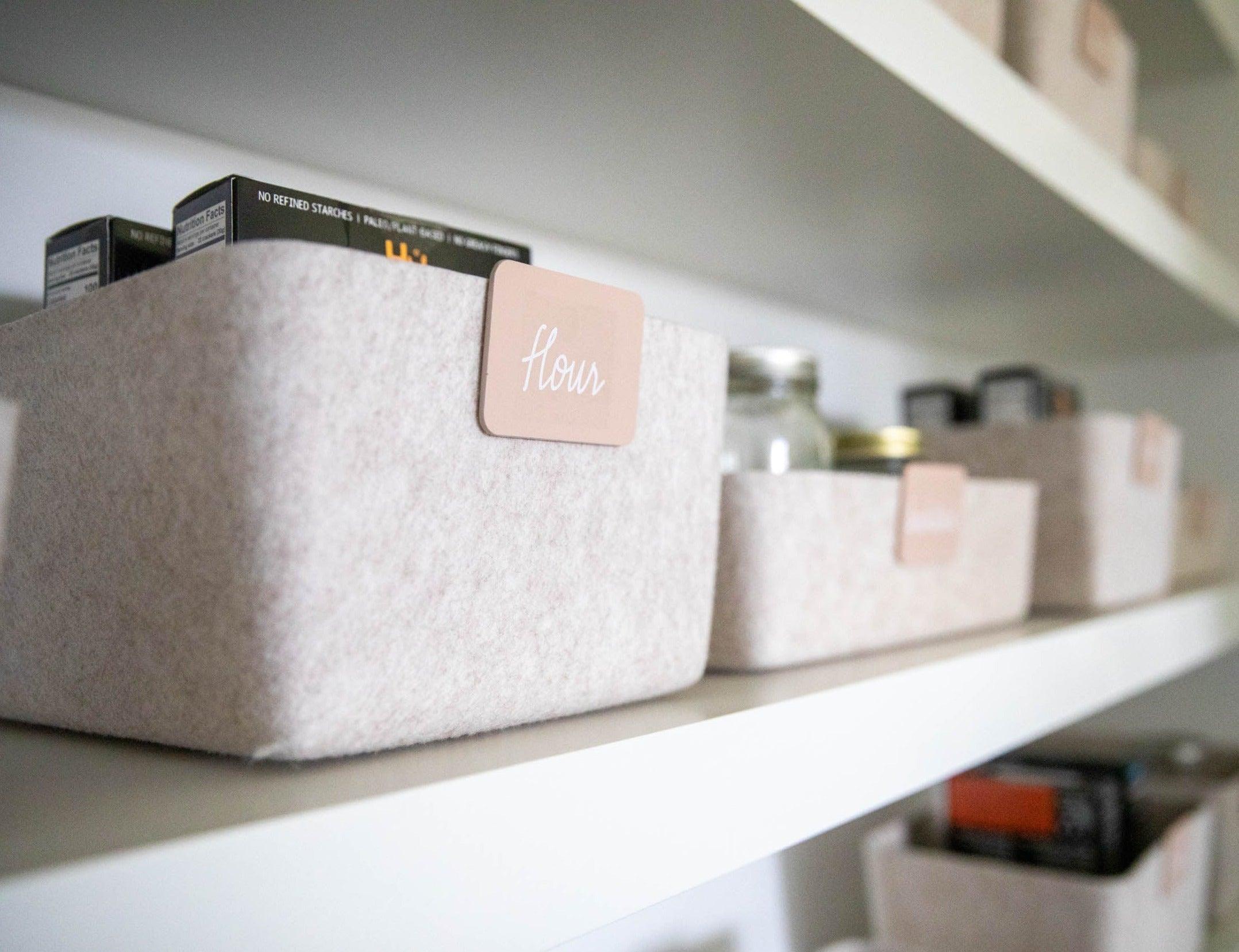 Pantry Storage Bin Set for Shelf Sorting
