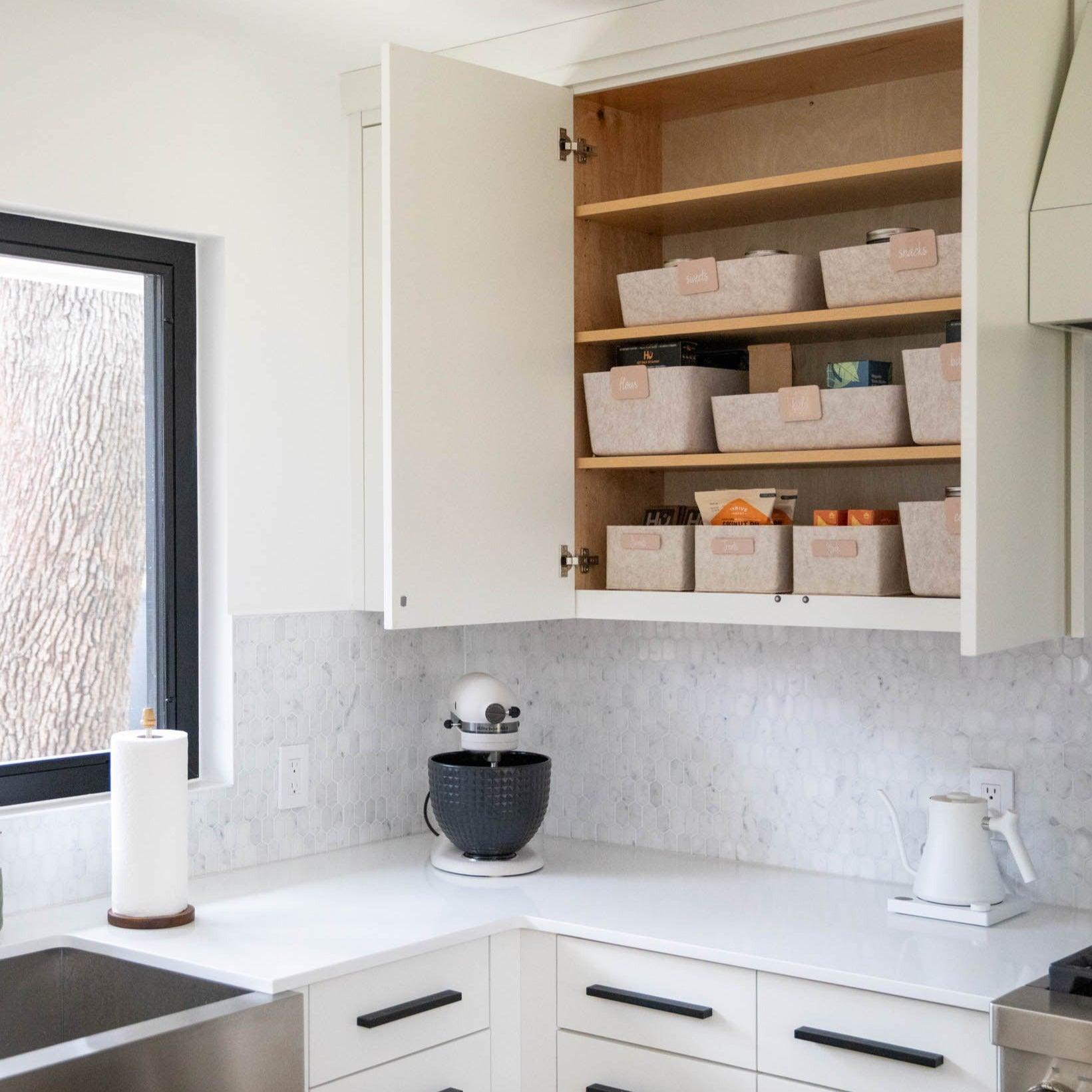Pantry Storage Bin Set for Shelf Sorting