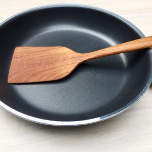 Golden Teak Spatula, 12-Inch Thin Wood Turner