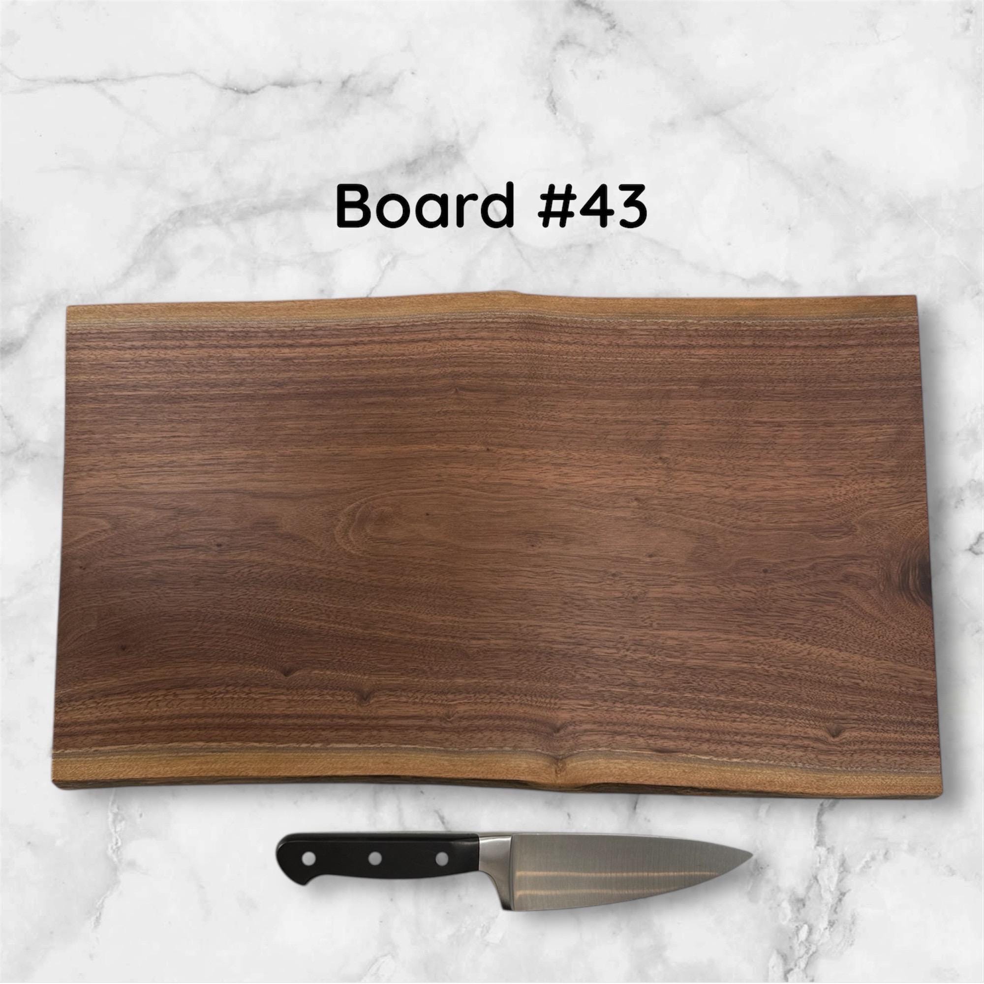 Live-Edge Walnut One-Piece Solid Hardwood Cutting Board and Serving Tray - Image 6