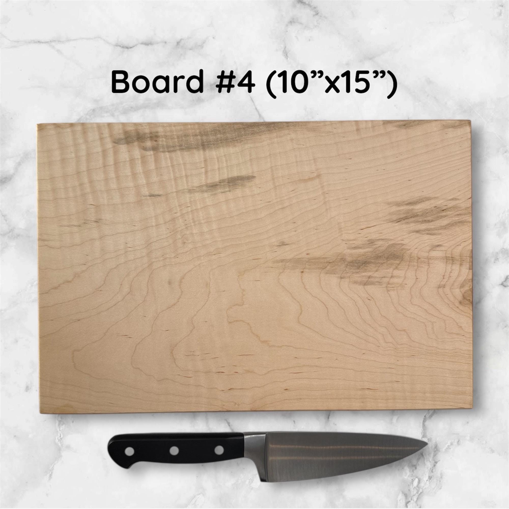 Curly Maple One-Piece Solid Hardwood Cutting Board and Serving Tray - Image 10