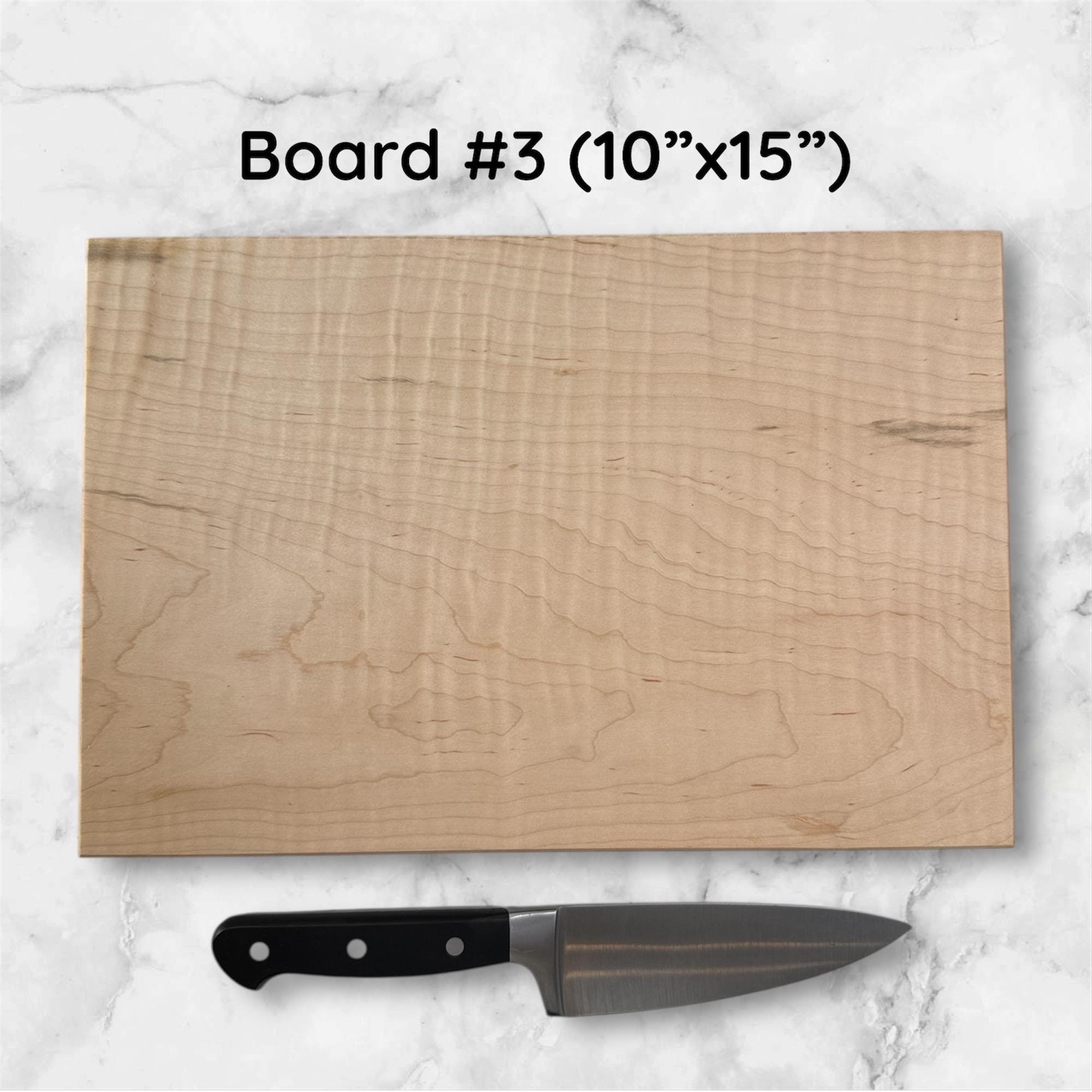 Curly Maple One-Piece Solid Hardwood Cutting Board and Serving Tray - Image 8