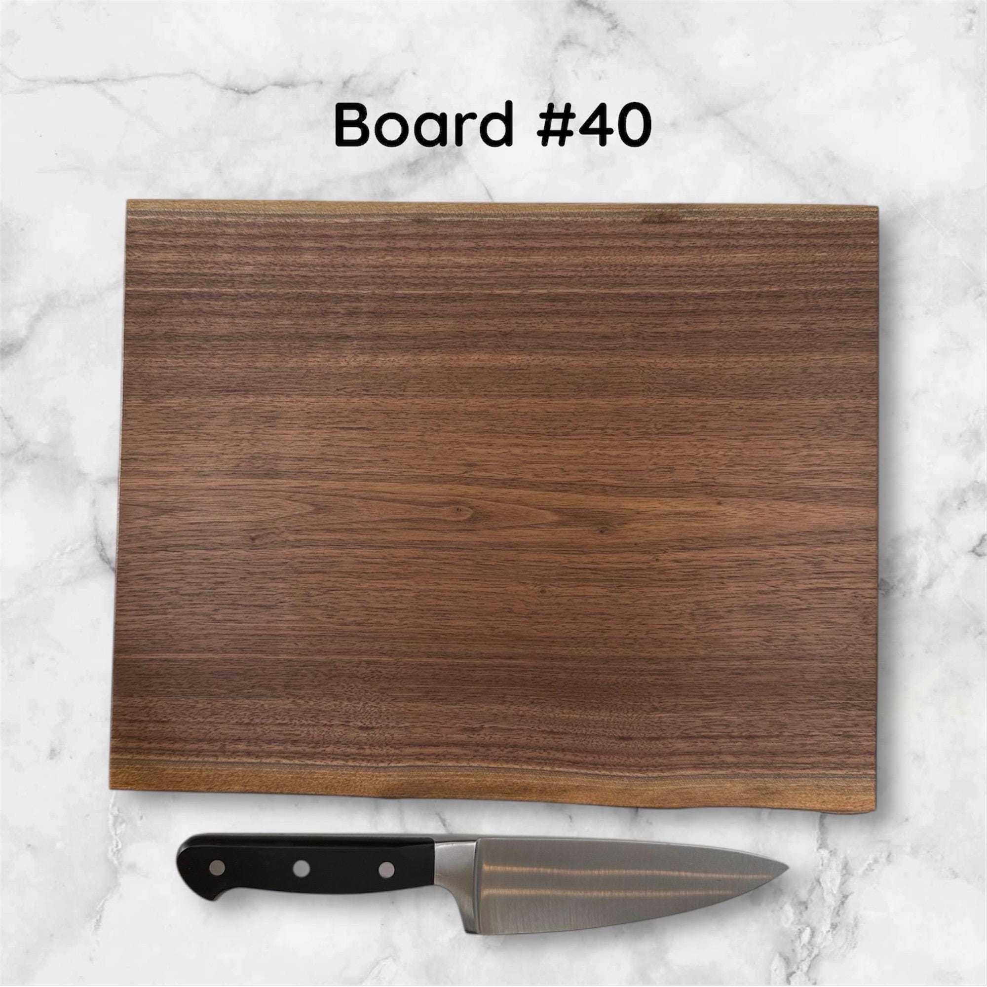 Live-Edge Walnut One-Piece Solid Hardwood Cutting Board and Serving Tray - Image 4