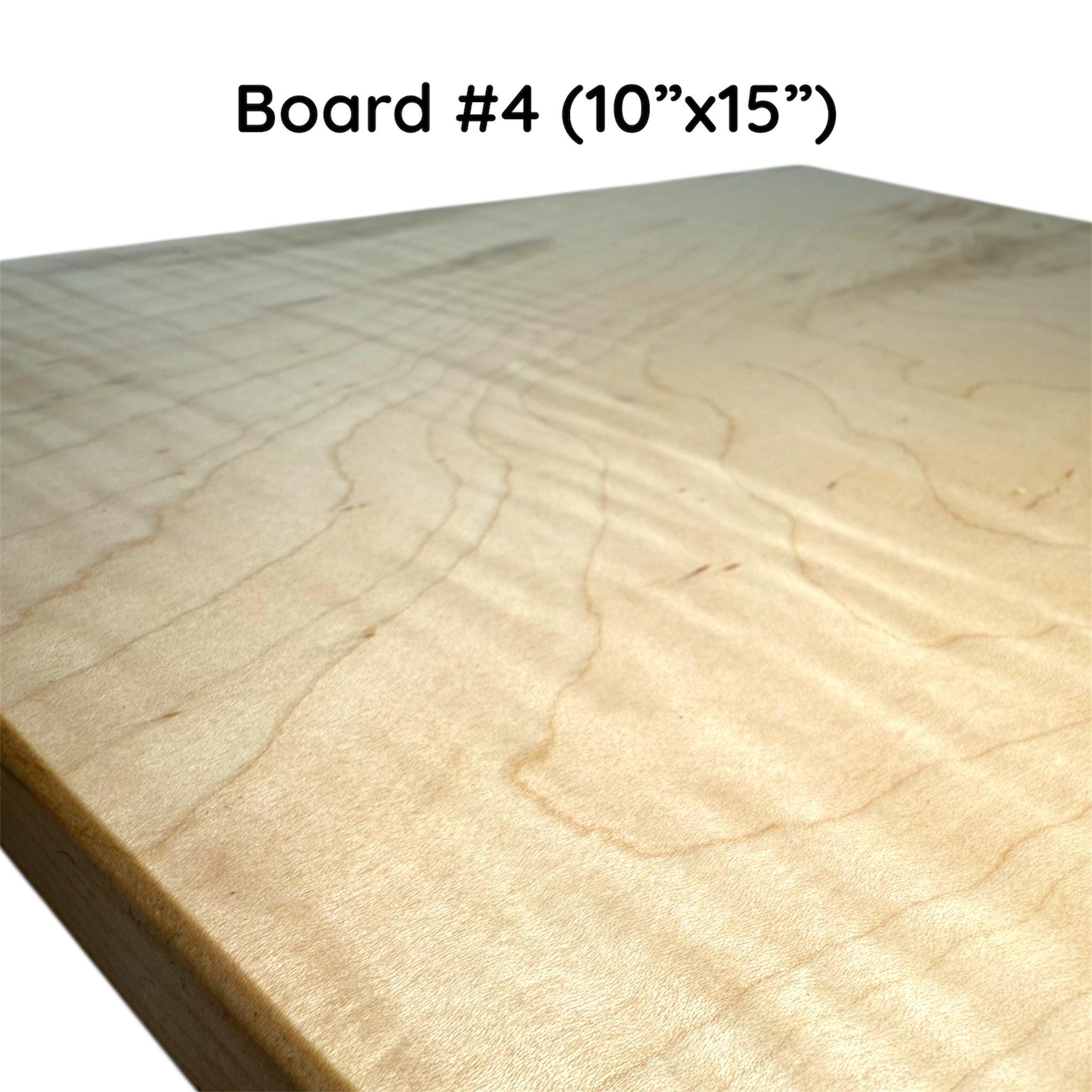 Curly Maple One-Piece Solid Hardwood Cutting Board and Serving Tray - Image 11