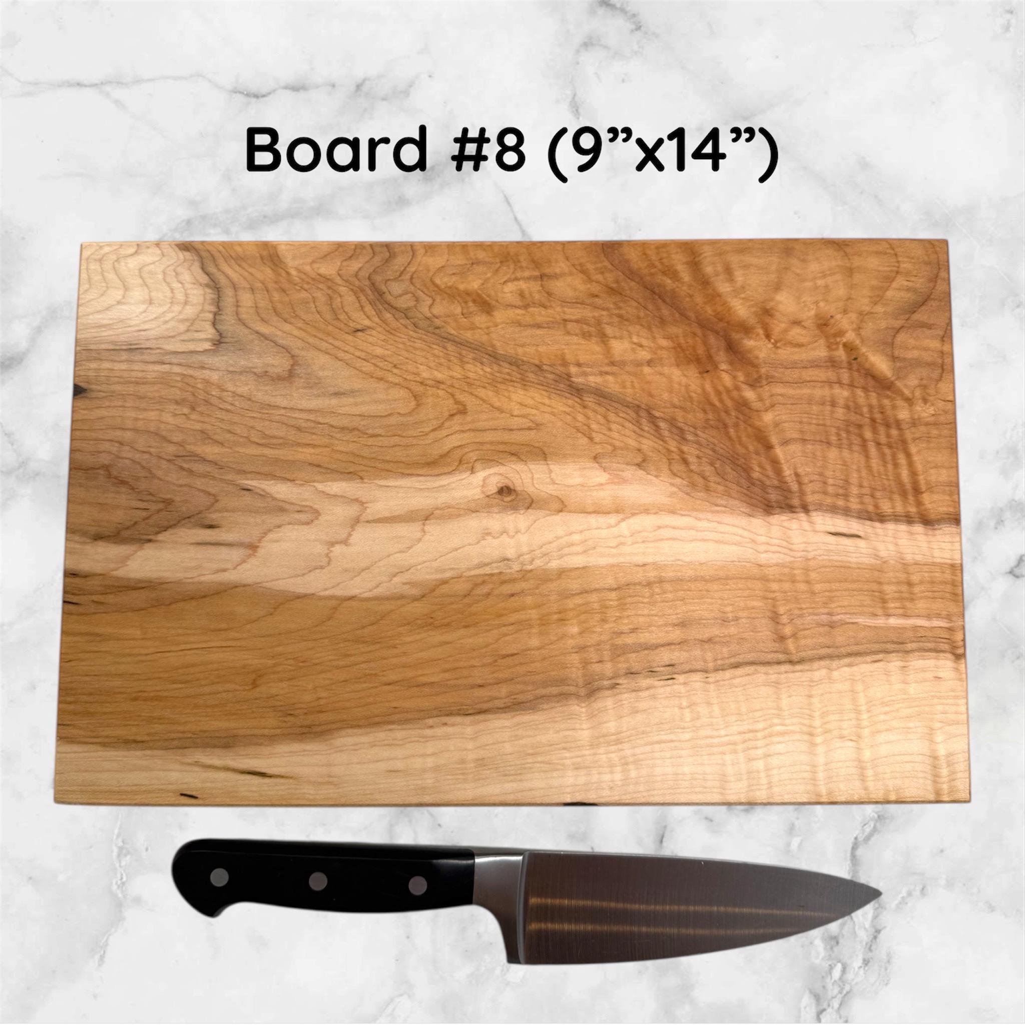 Curly Maple One-Piece Solid Hardwood Cutting Board and Serving Tray - Image 18