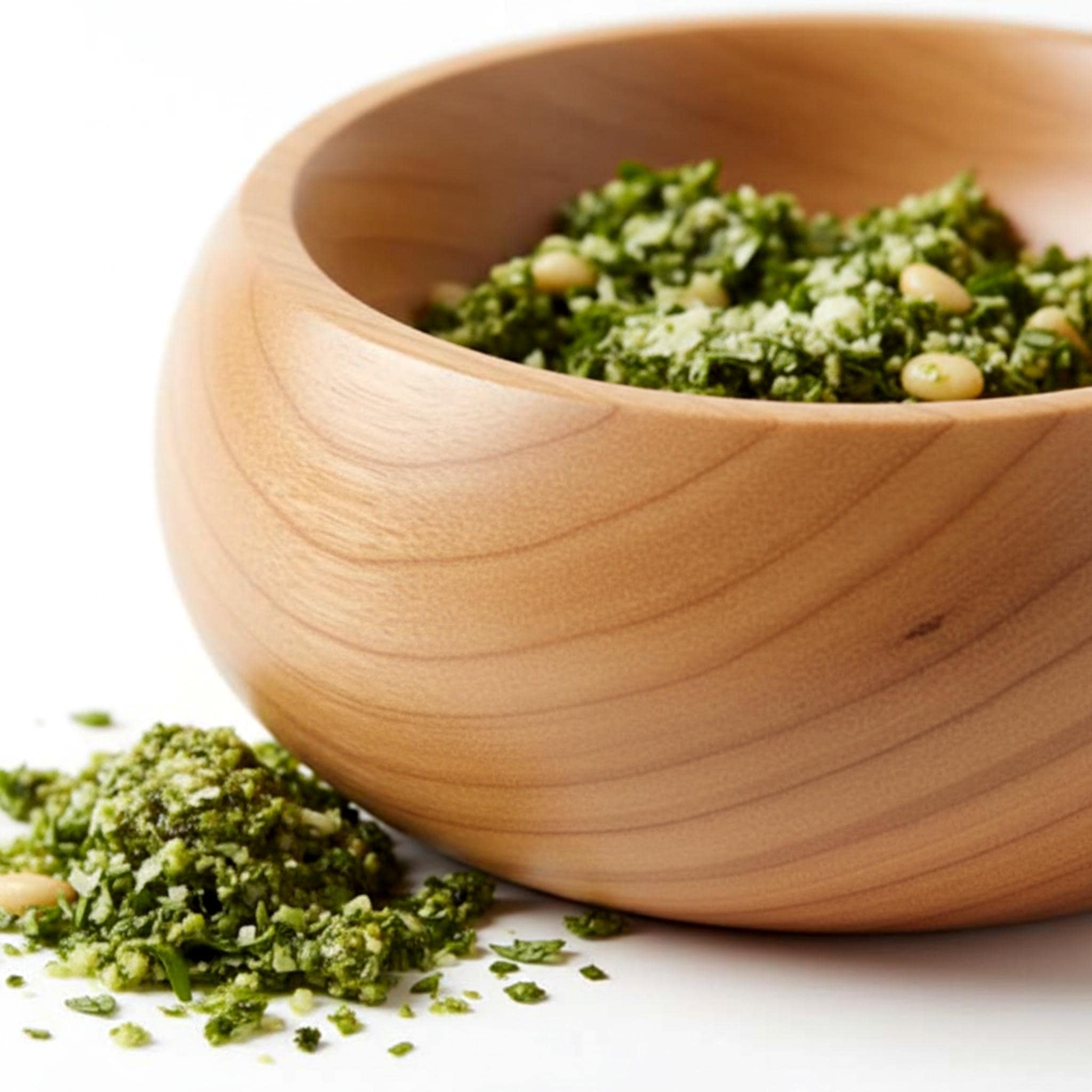 Wooden Mortar and Pestle Set, Solid Wood Spice and Herb Grinder - Image 3