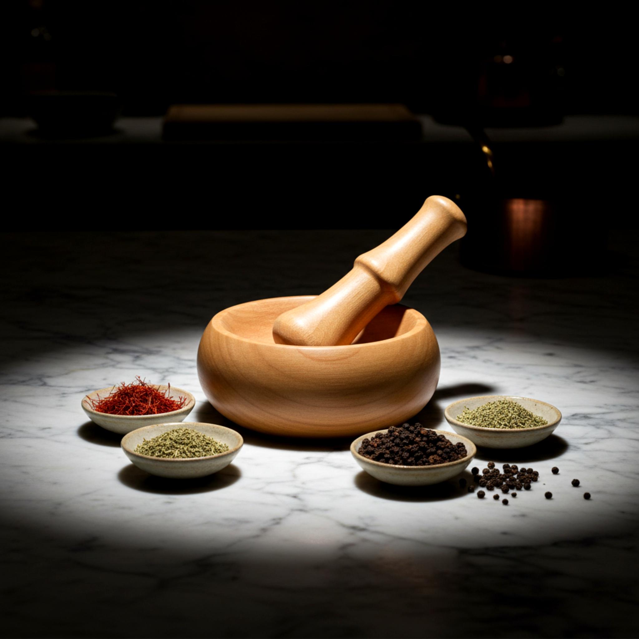 Wooden Mortar and Pestle Set, Solid Wood Spice and Herb Grinder - Image 11
