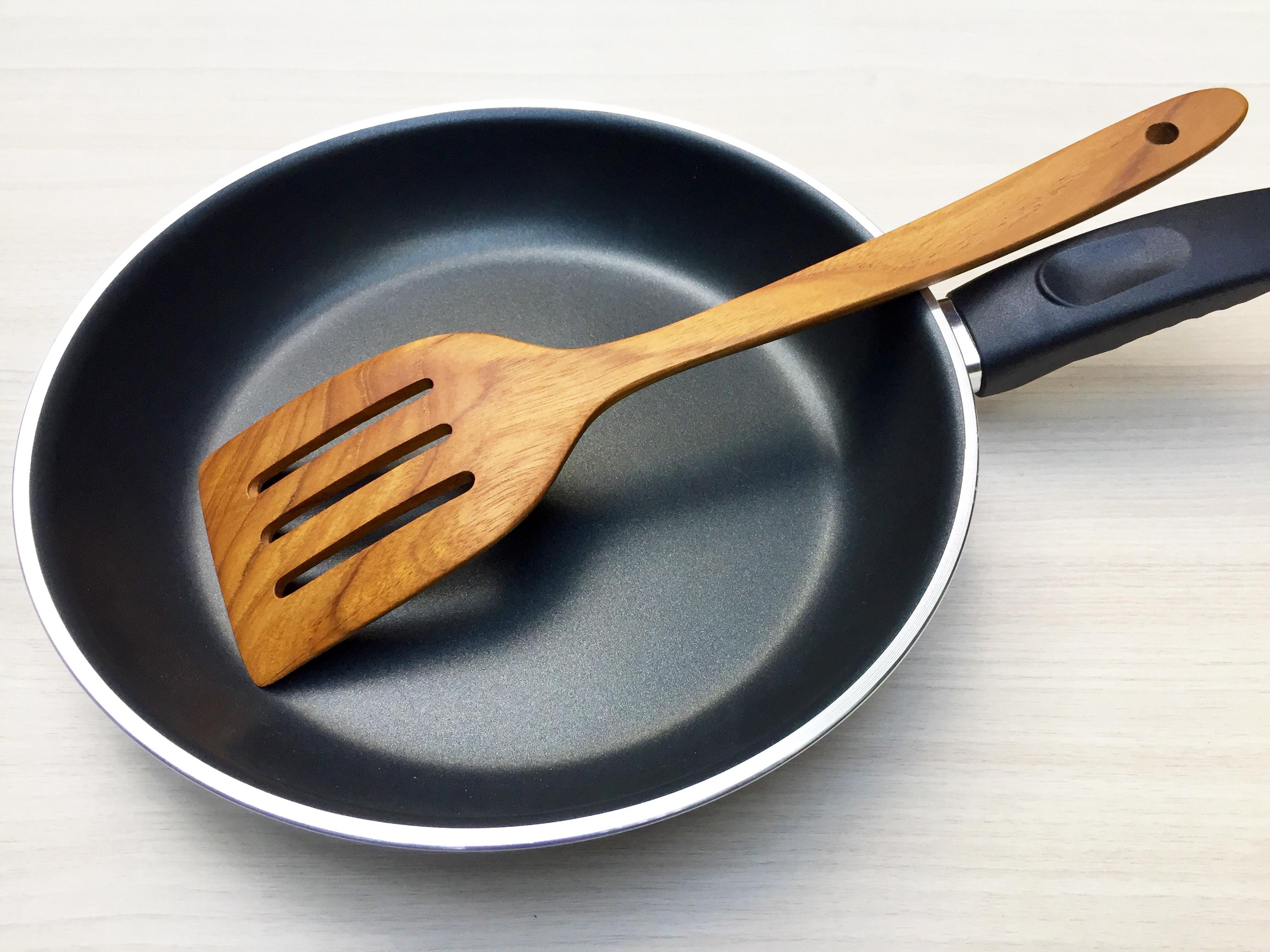 Golden Teak Spatula, 12-Inch Thin Wood Turner - Image 6