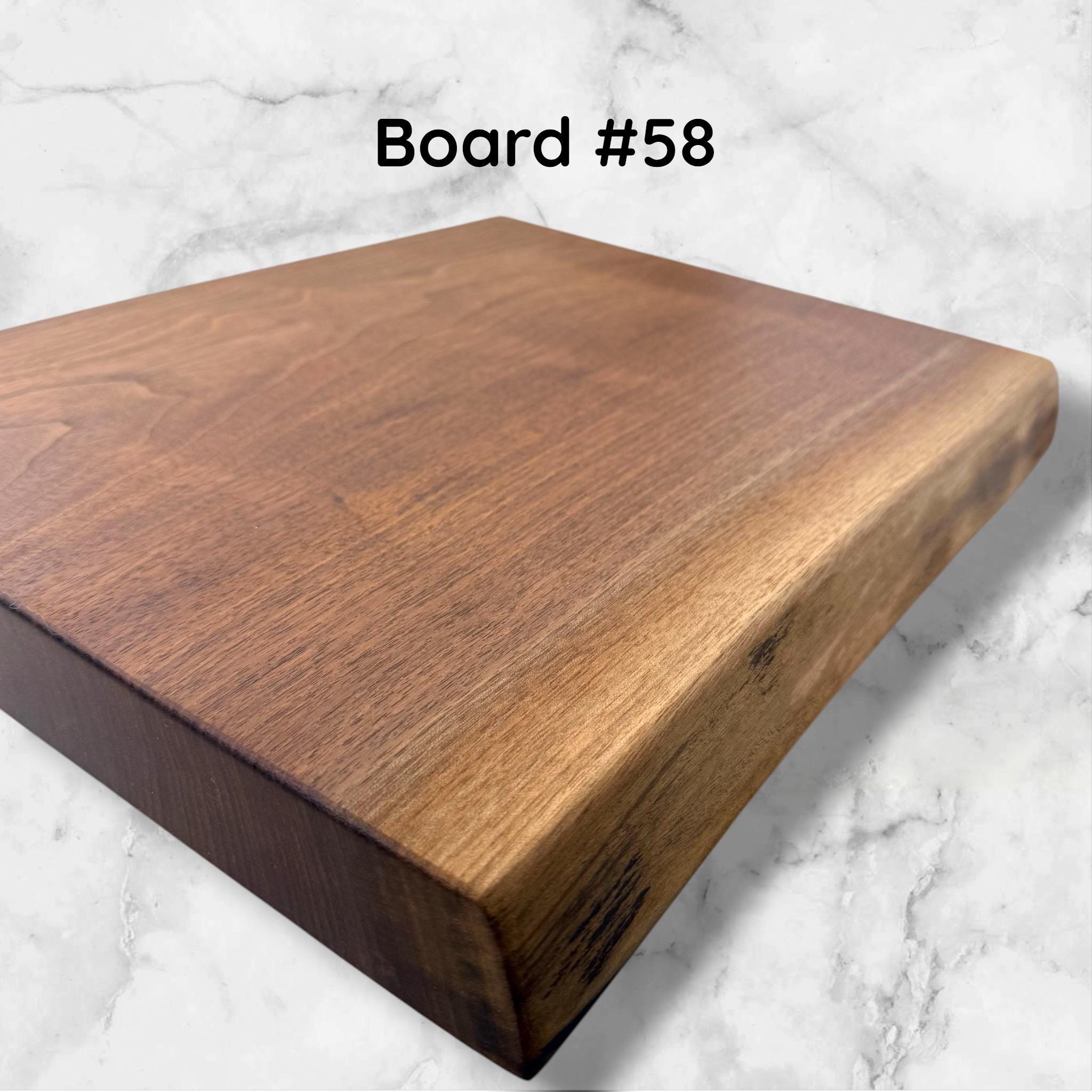 Live-Edge Walnut One-Piece Solid Hardwood Cutting Board and Serving Tray - Image 15