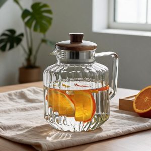 Large-Capacity Borosilicate Glass Teapot, 50.7 oz