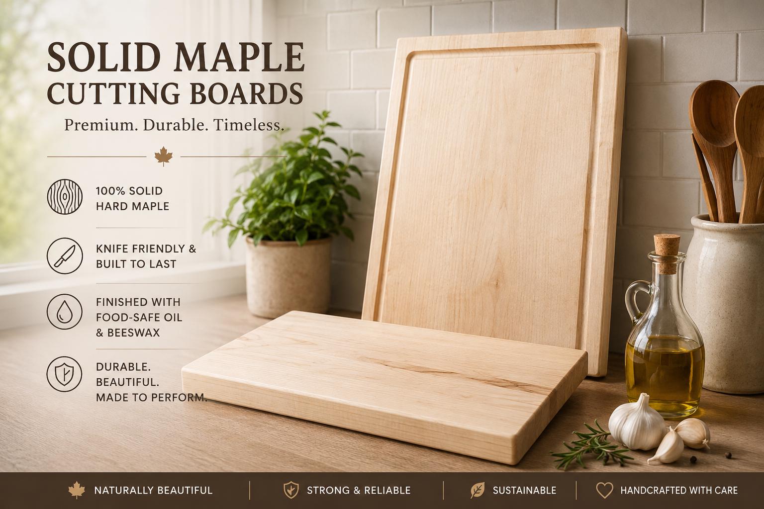 Solid Maple Reversible Cutting Board