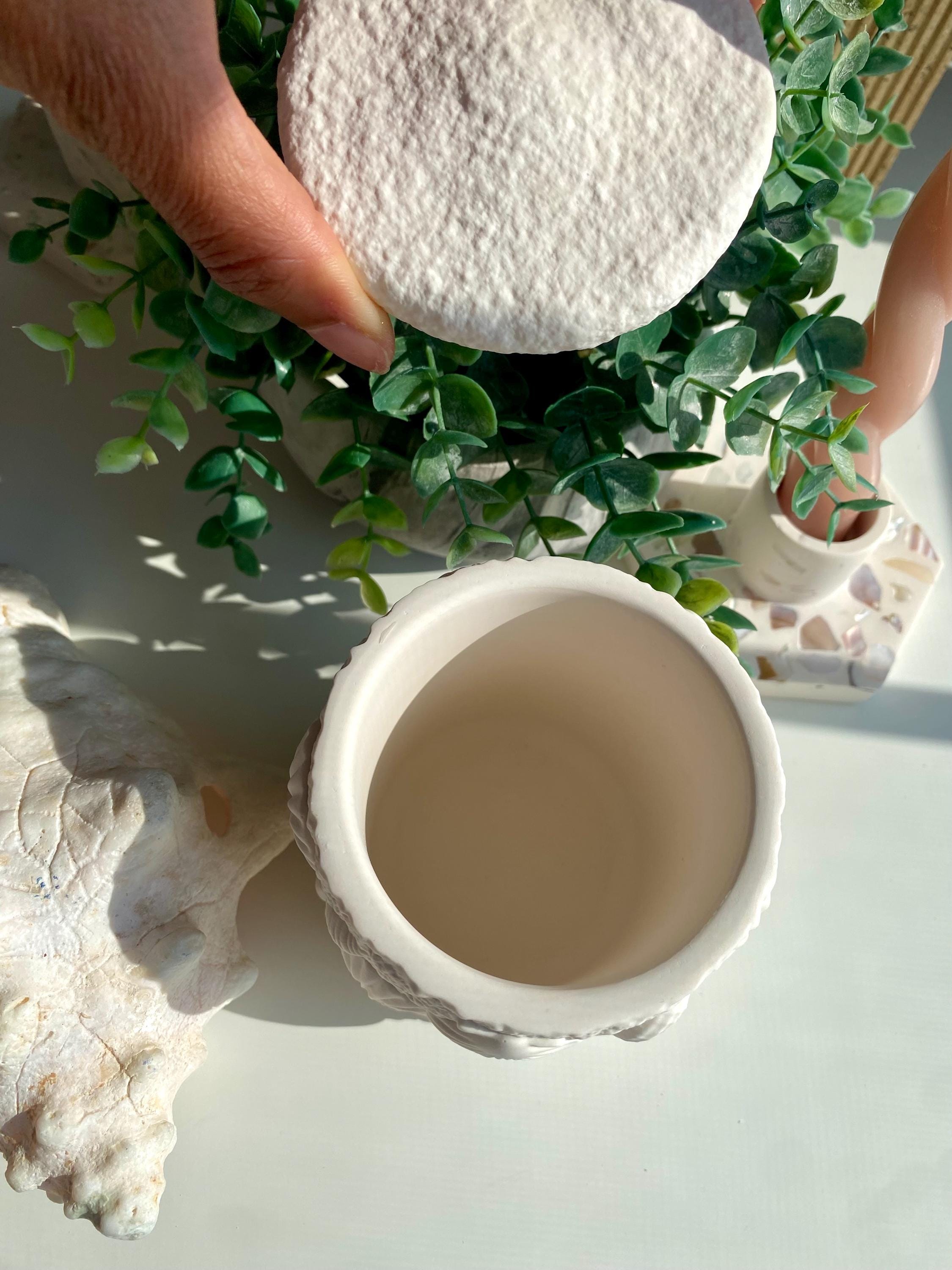 Seashell Lid Mineral Composite Storage Jar - Image 5