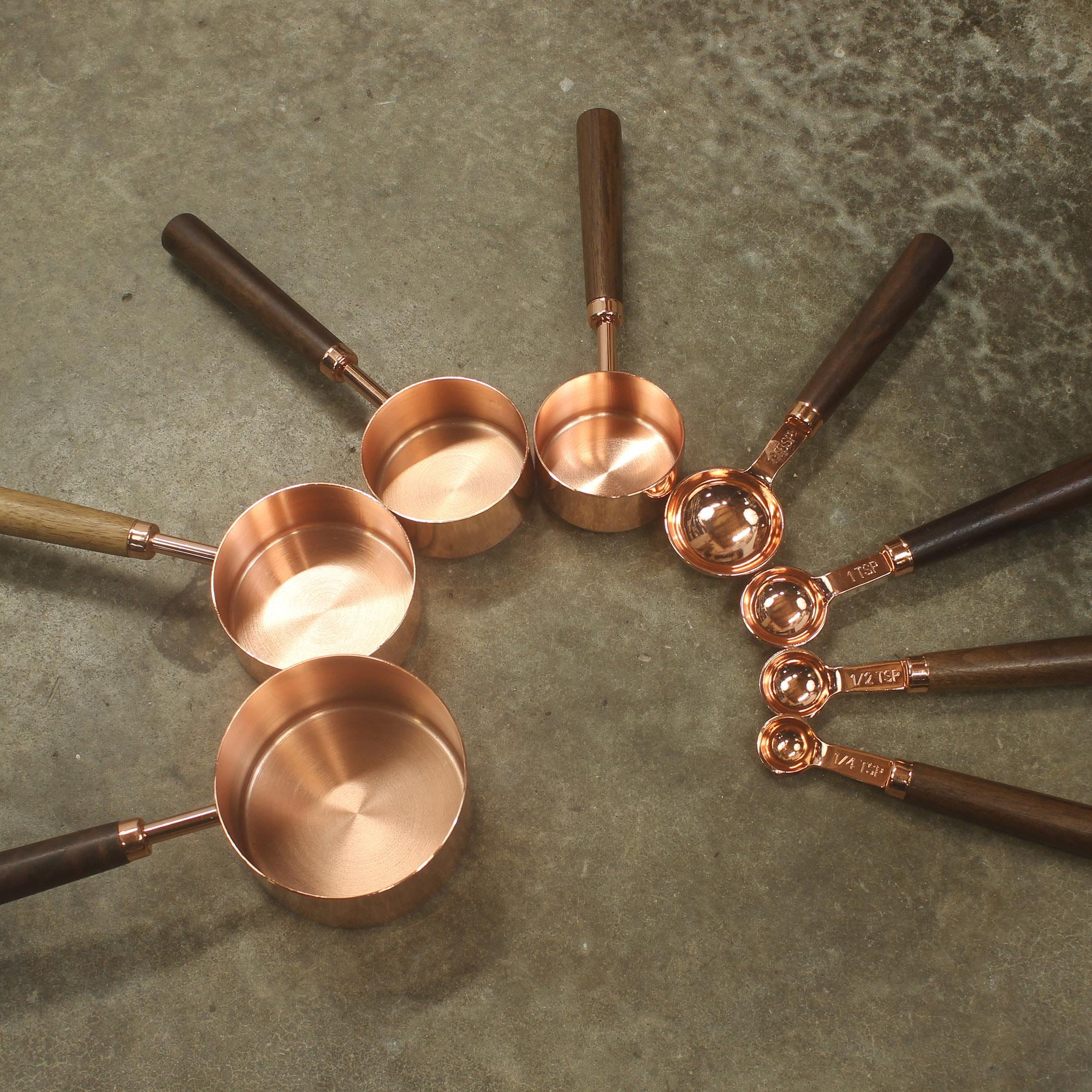 Copper Measuring Cups and Spoons Set - Image 3