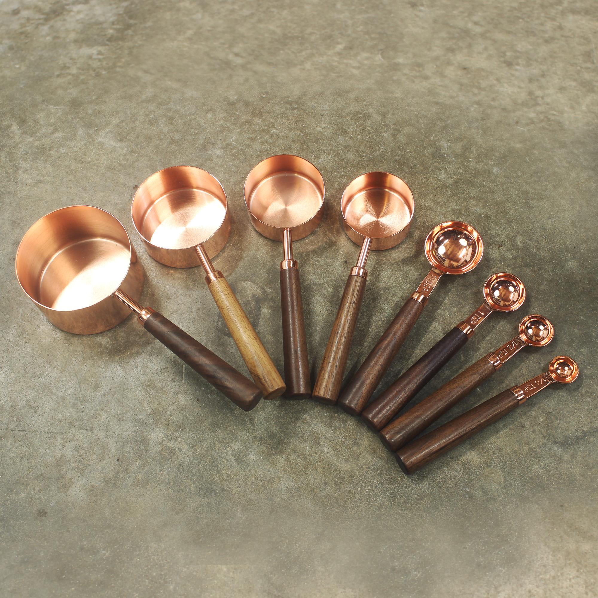 Copper Measuring Cups and Spoons Set - Image 2