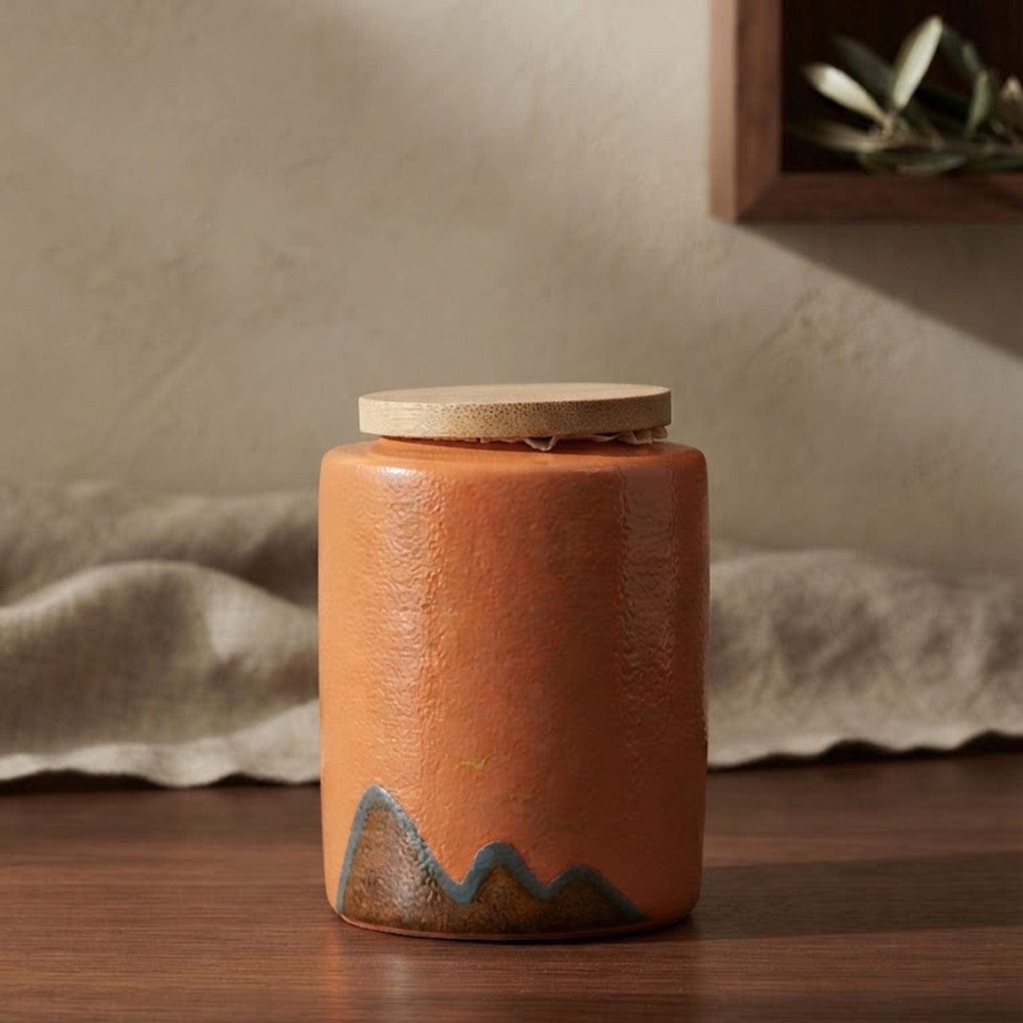 Ceramic Kitchen Canister with Bamboo Lid for Tea, Coffee and Sugar Storage - Image 7